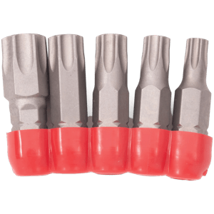 5 Piece Torx® Tamper Resistant Insert Bit Set (TR30 - TR55)