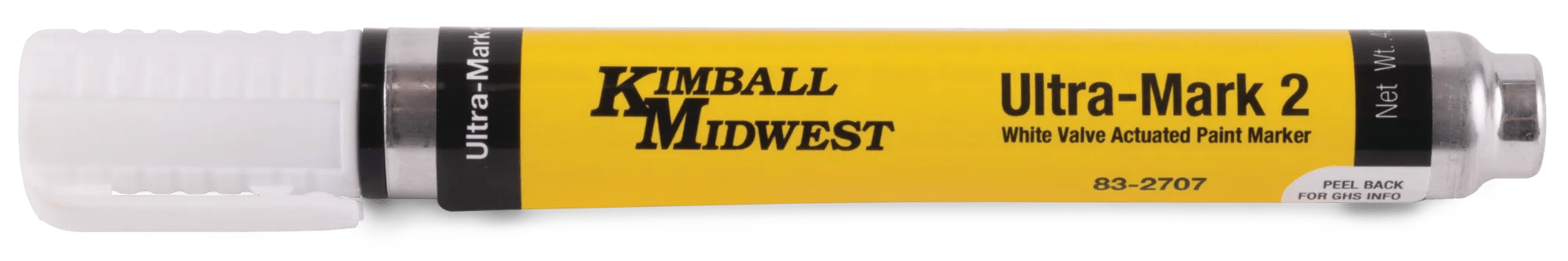 White Ultra-Mark™ 2 Valve-Actuated Paint Marker
