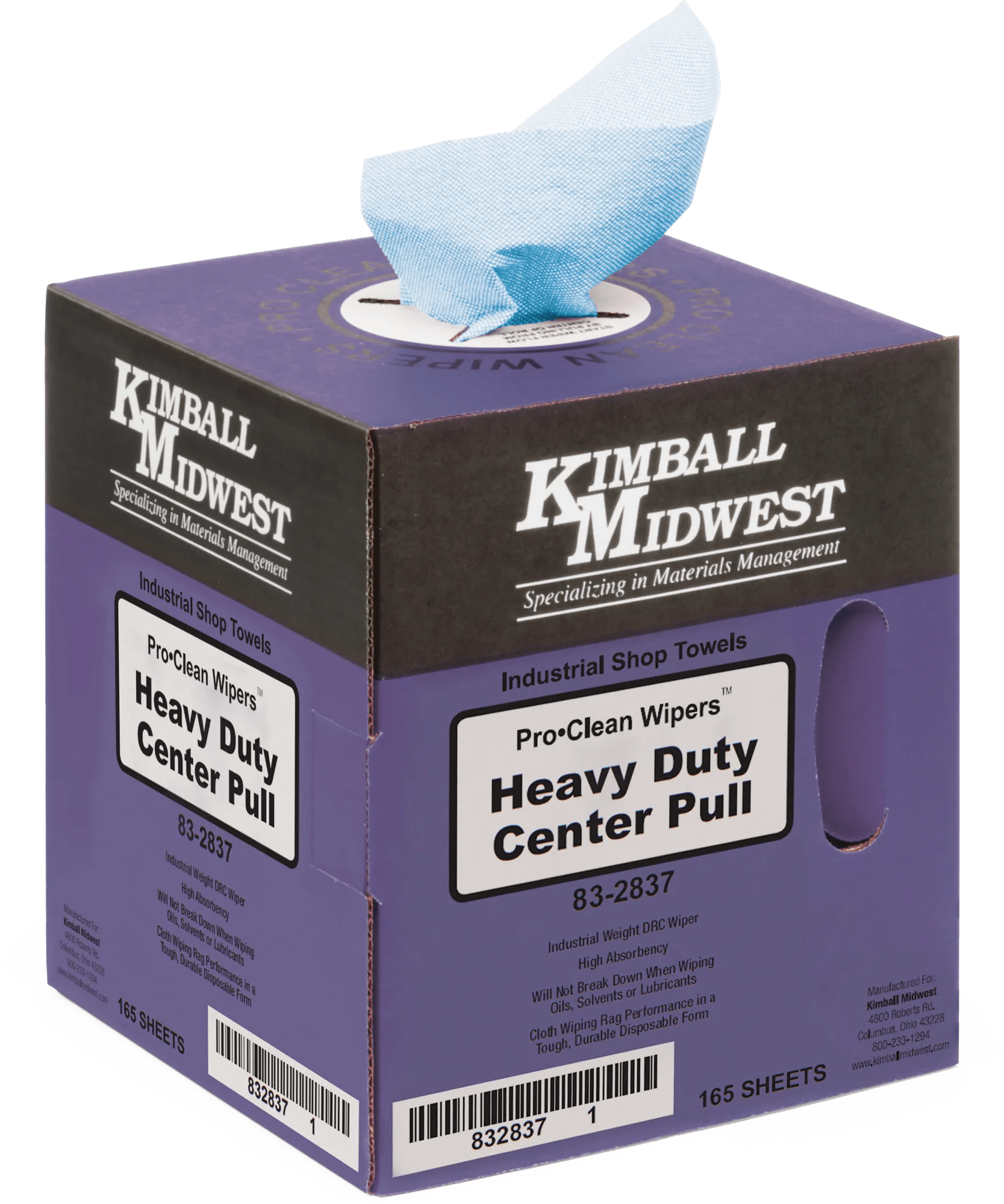 9" x 12" Pro-Clean 2 Heavy-Duty Wipes Center Pull Box