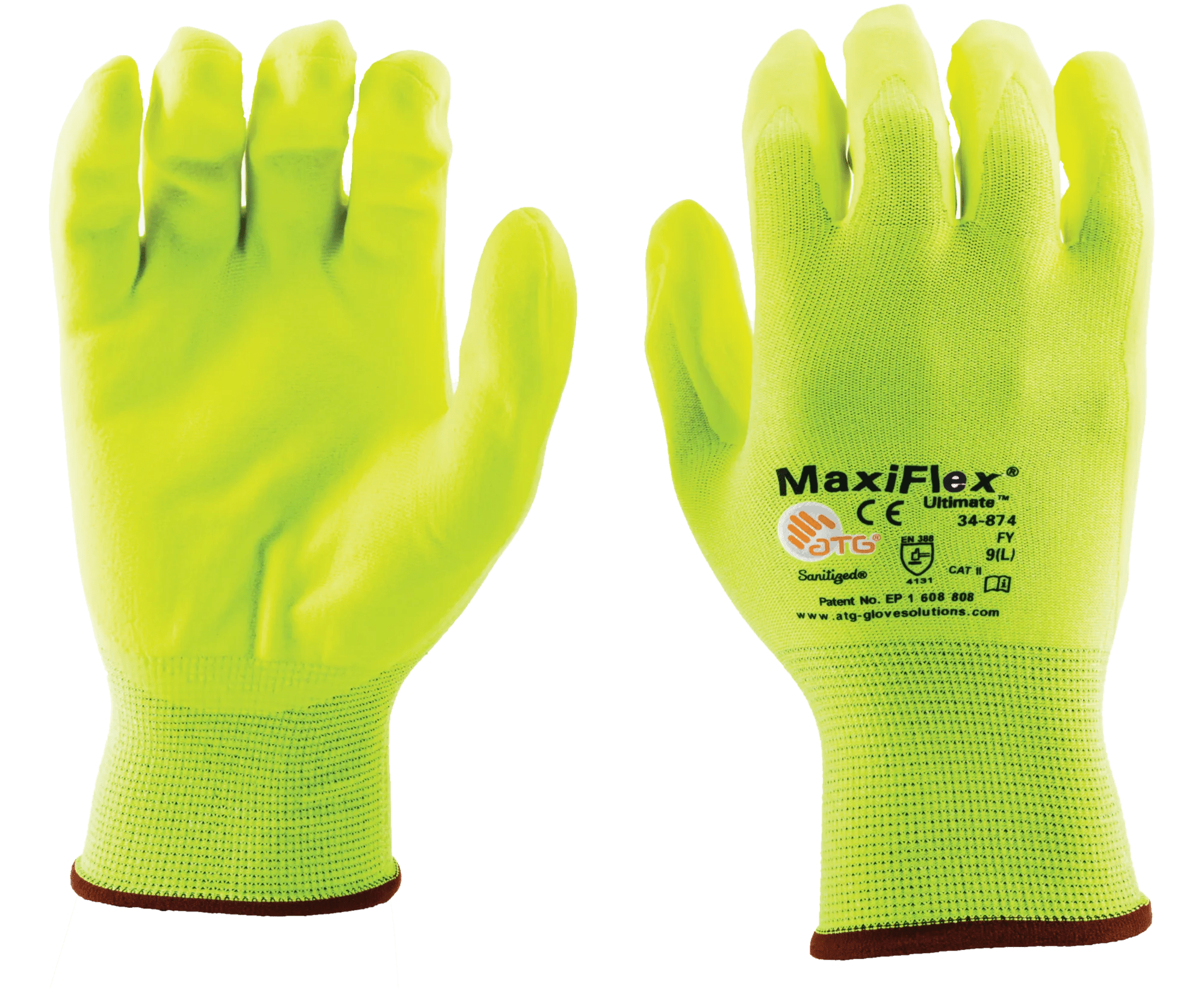 Hi-Viz G-Tek® Maxiflex® Coated Gloves