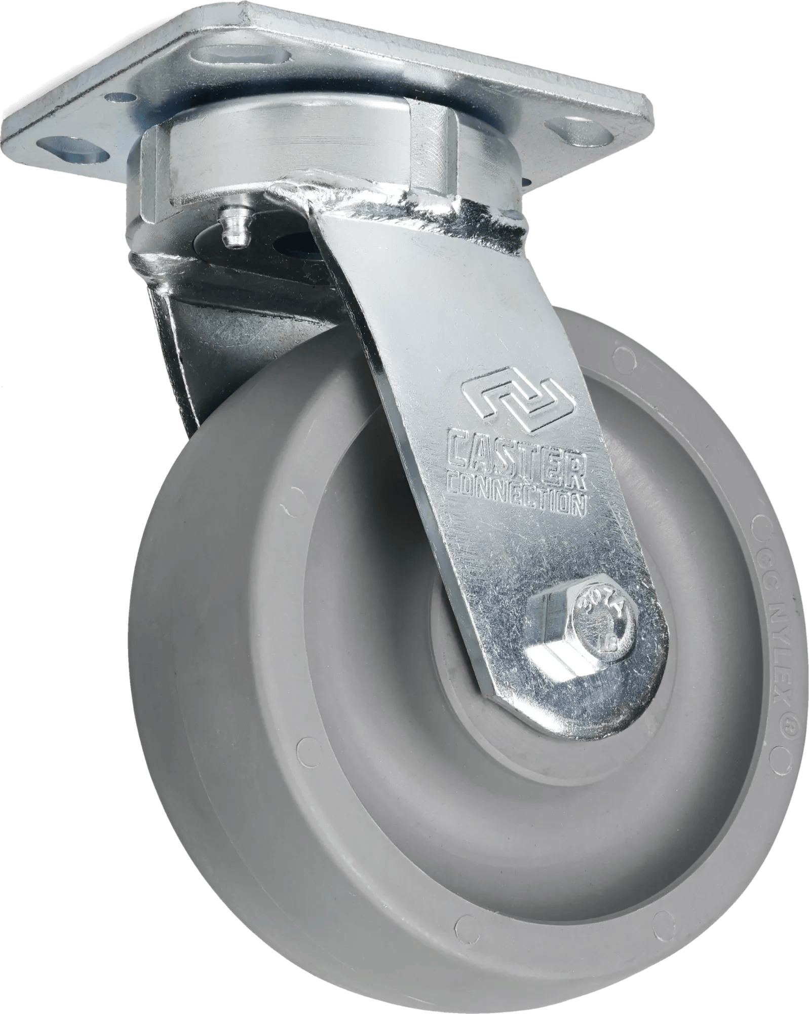 2" Heavy-Duty Nylon Kingpinless Extended Swivel Casters