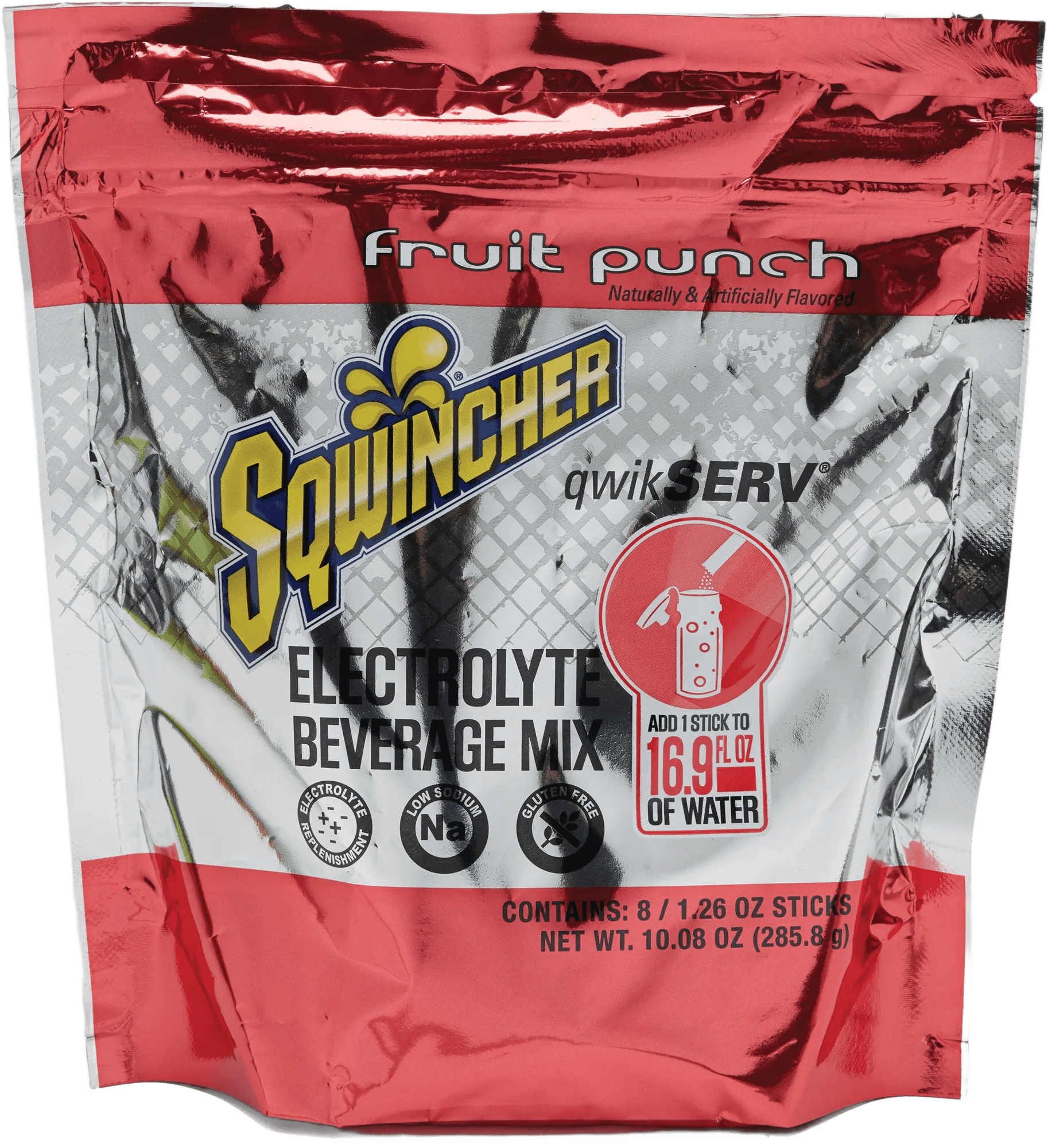 Sqwincher 16.9 oz. Qwik Stick® Fruit Punch Powder - 8 Pack