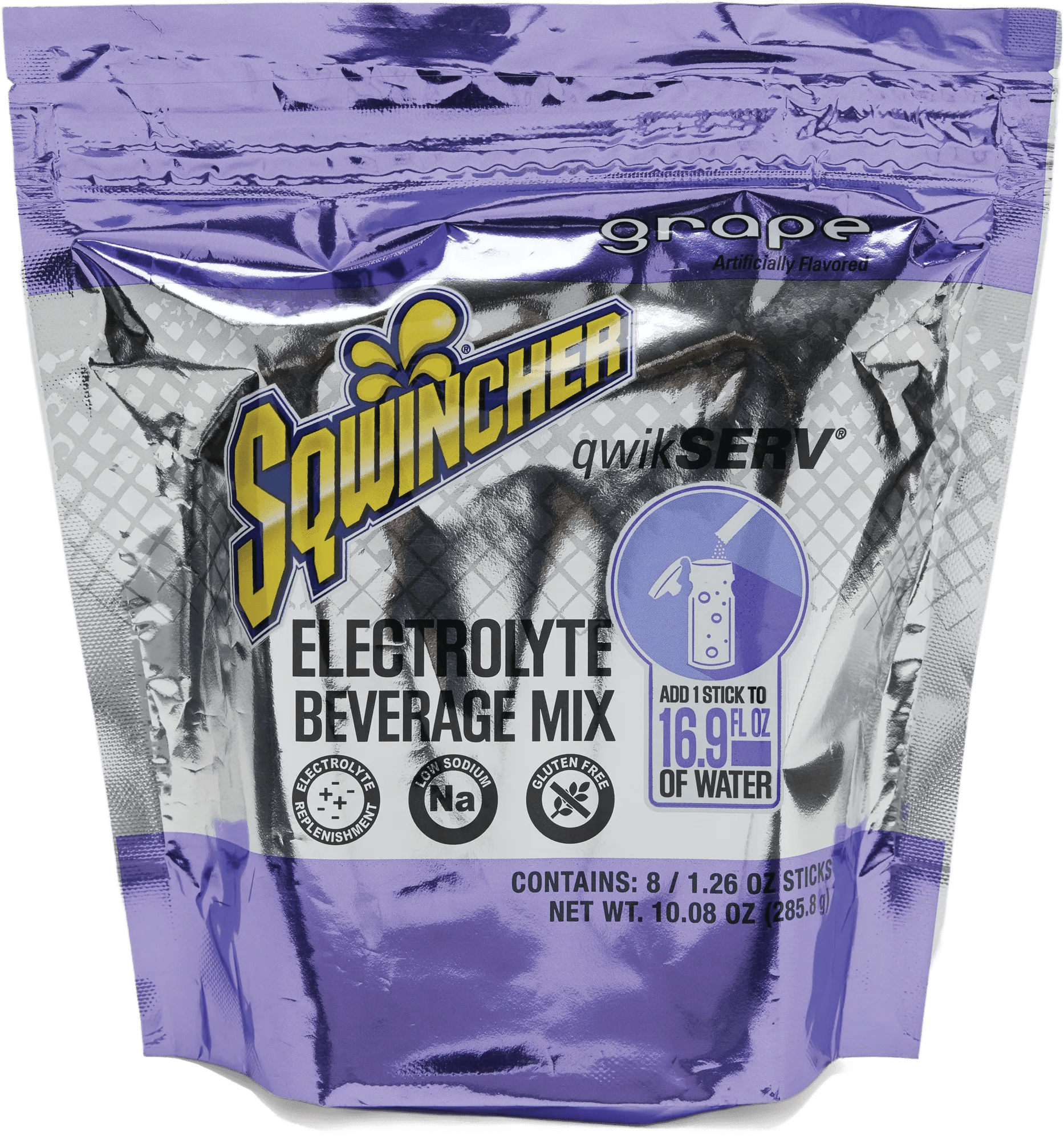 Sqwincher 16.9 oz Qwik Stick® Grape Powder - 8 Pack