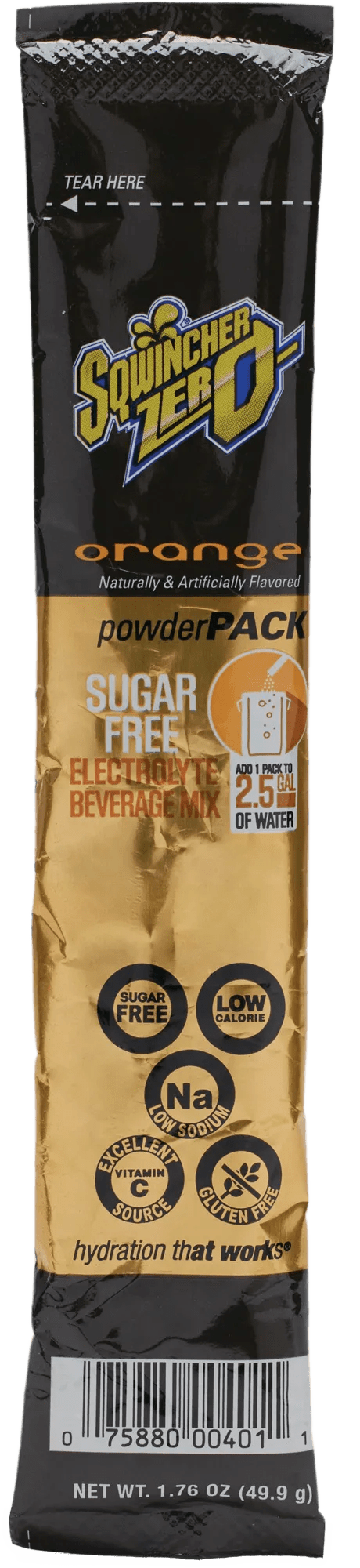 Sqwincher 2.5 Gallons Sugar Free Orange Powder - 4 Pack