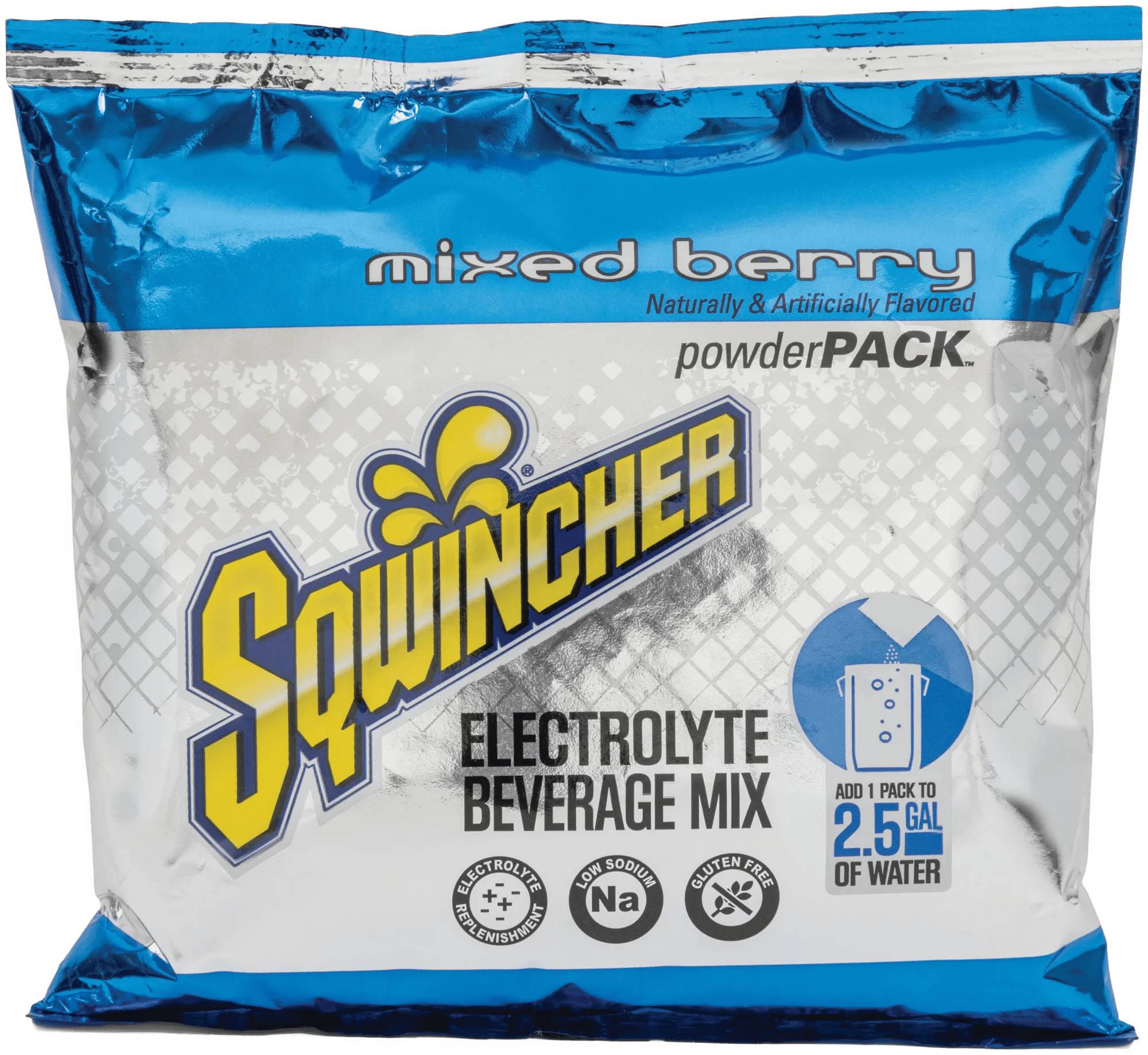 Sqwincher 2.5 Gallons Mixed Berry Powder - 4 Pack