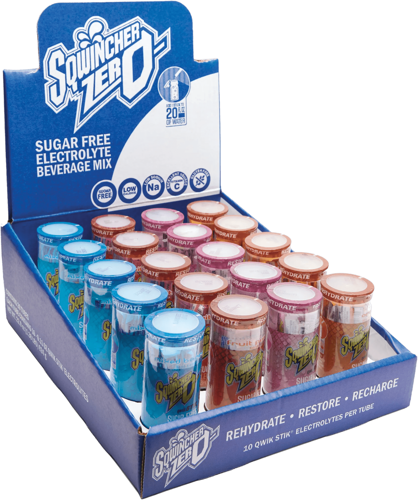 Sqwincher Qwik Stik® Sugar Free Assorted Flavor Pack