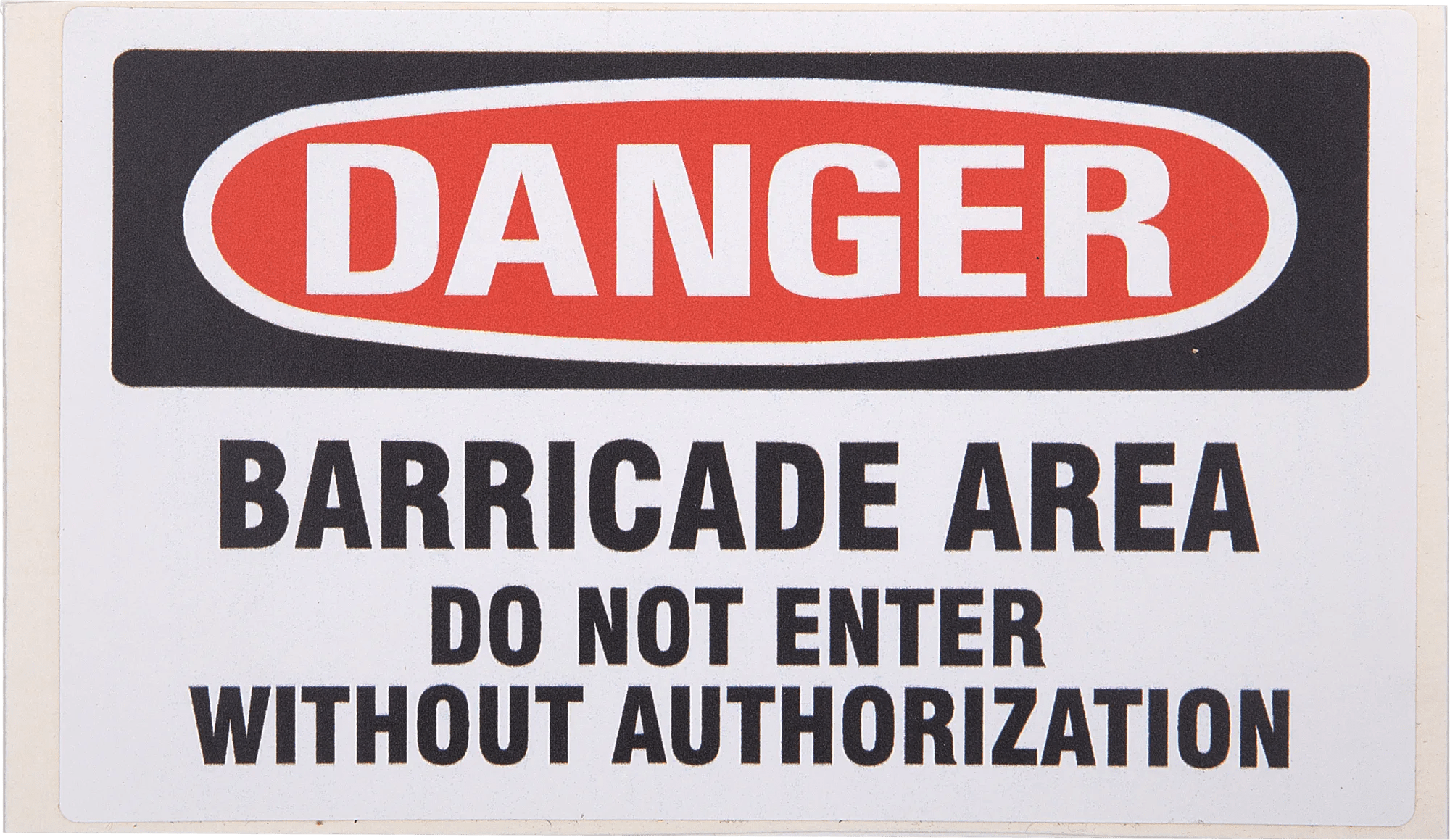 Danger: Barricade Area Sign - 5 Pack
