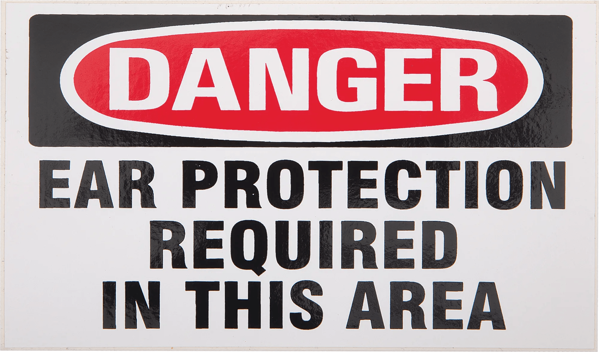 Danger: Ear Protection Required Sign - 5 Pack
