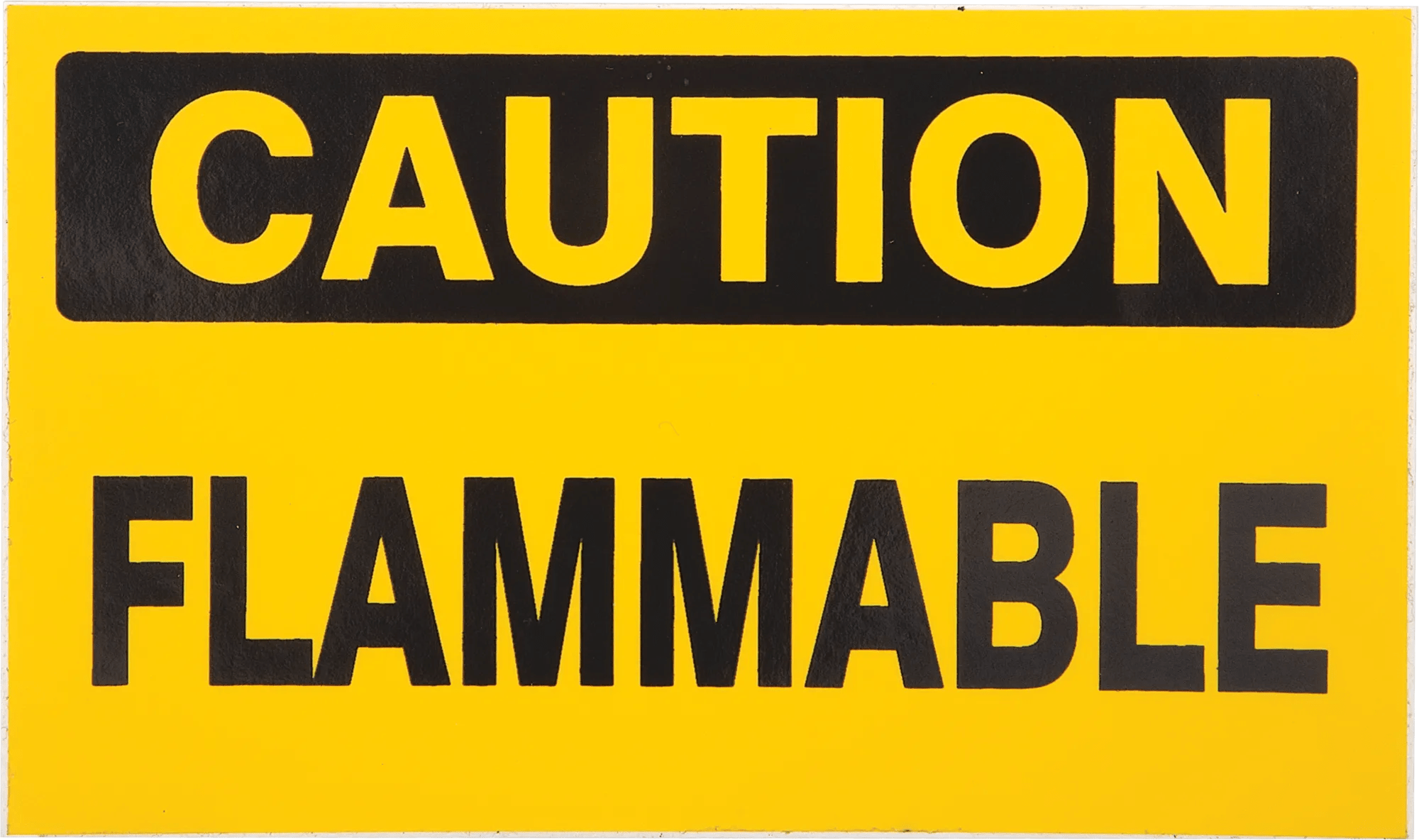 Caution: Flammable Sign - 5 Pack