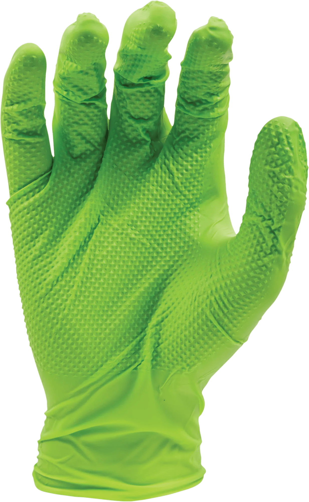 9 Mil Green Textured Nitrile Gloves - Medium - 100 Gloves