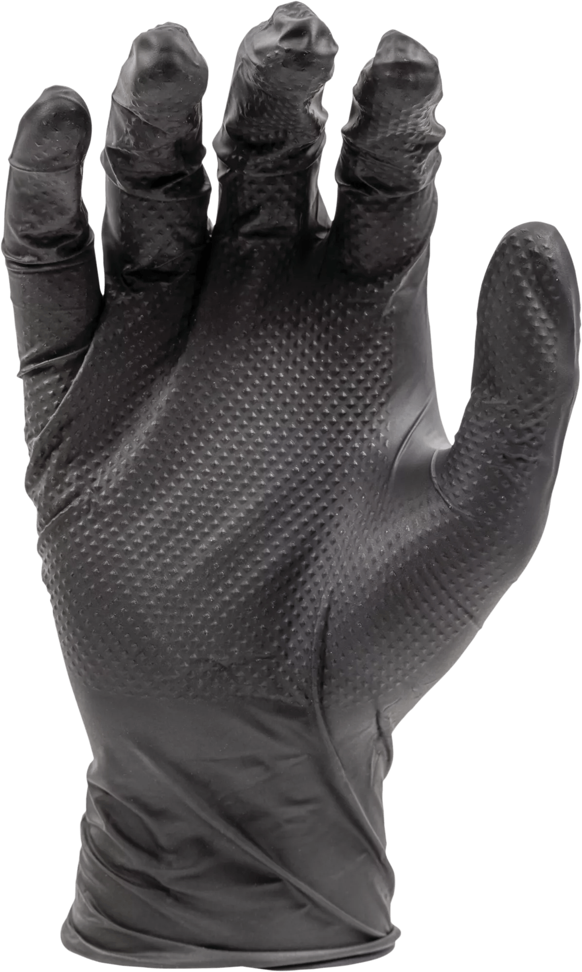 9 Mil Black Textured Nitrile Gloves - X-Large - 100 Gloves