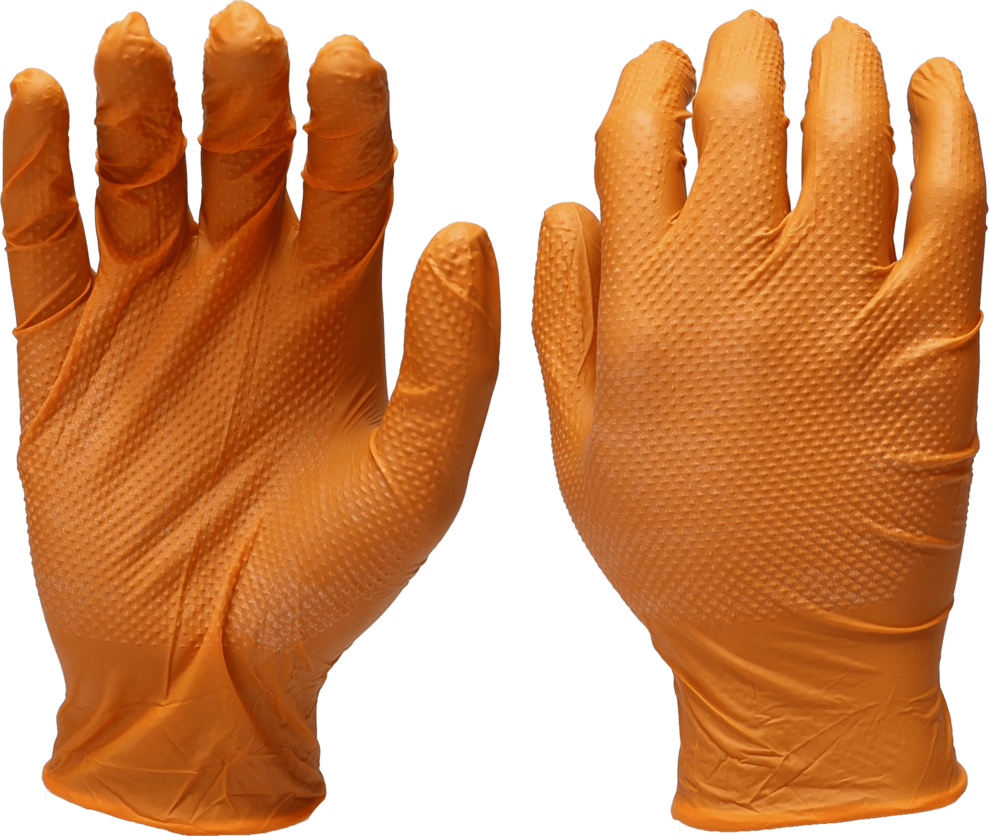Catch® Light 6-Mil Textured Nitrile Gloves - Orange - Large - Single Box