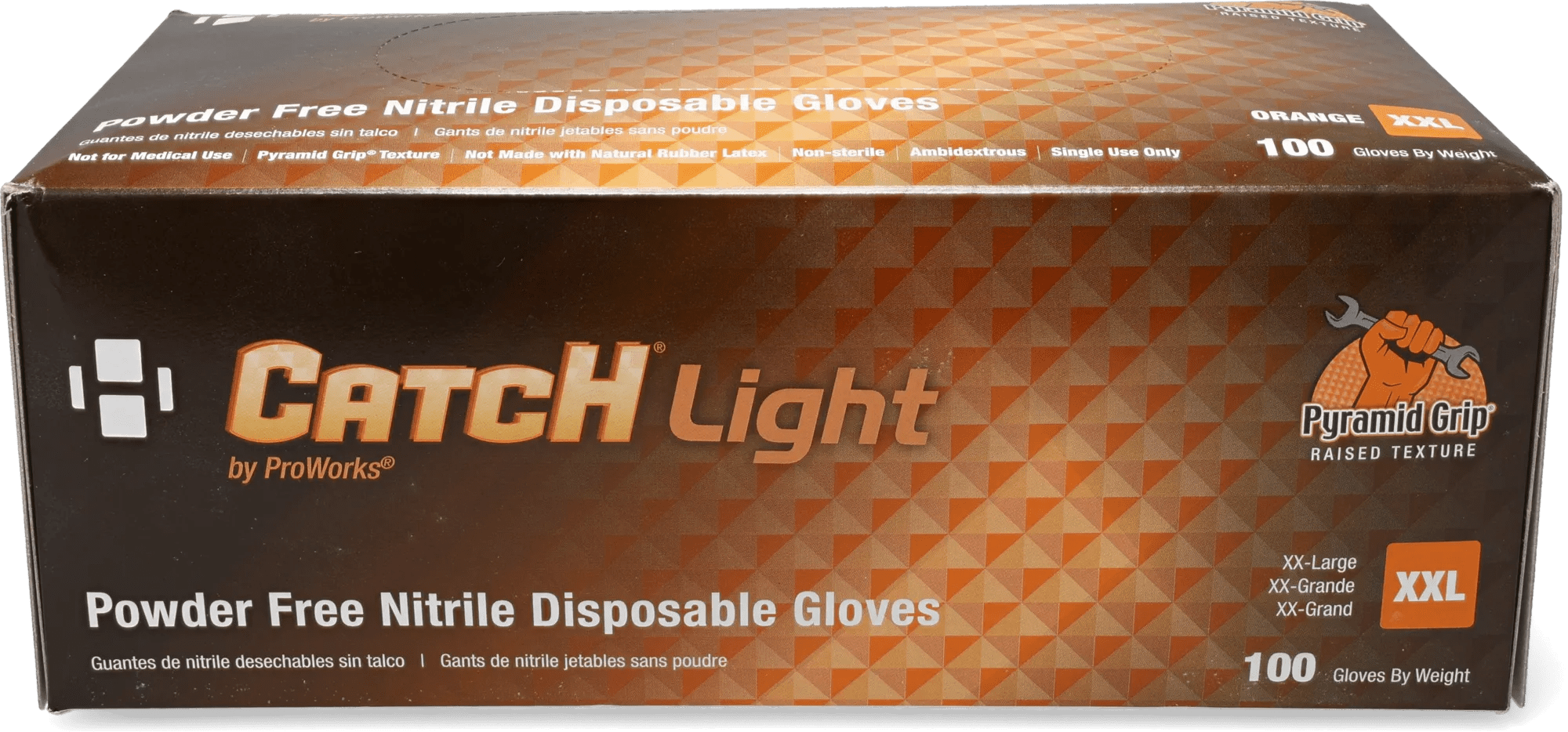 Catch® Light 6-Mil Textured Nitrile Gloves - Orange - XX-Large - Case of 1,000