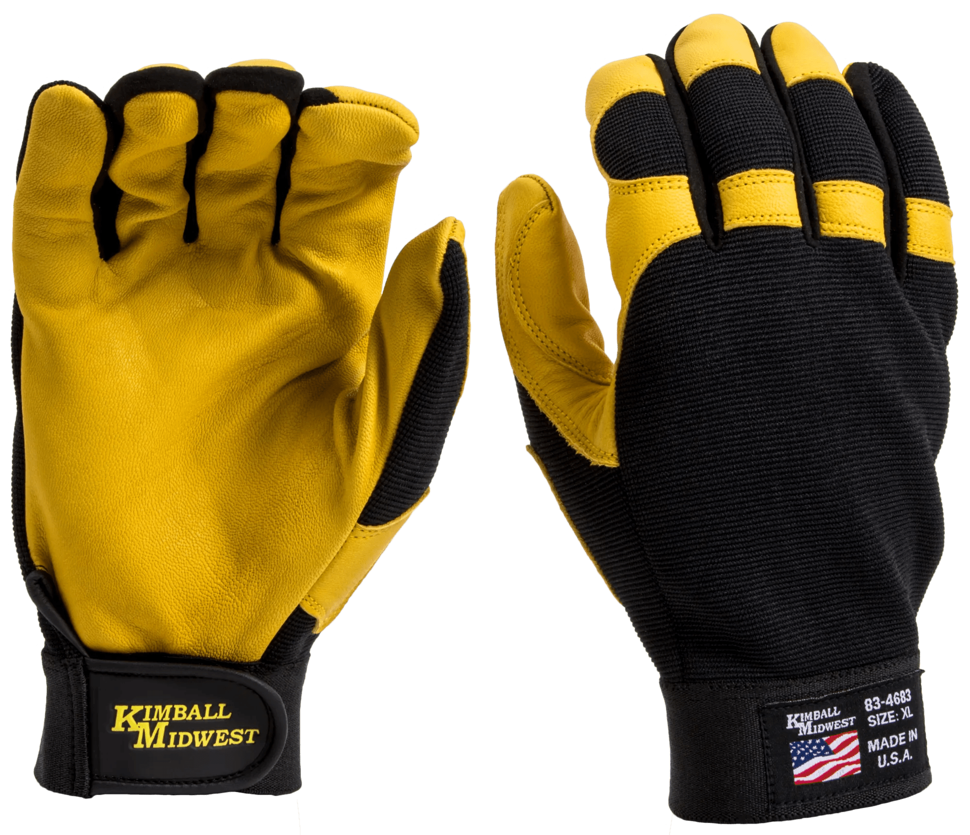 Leather Palm Mechanic's Gloves - Large - 1 Pair