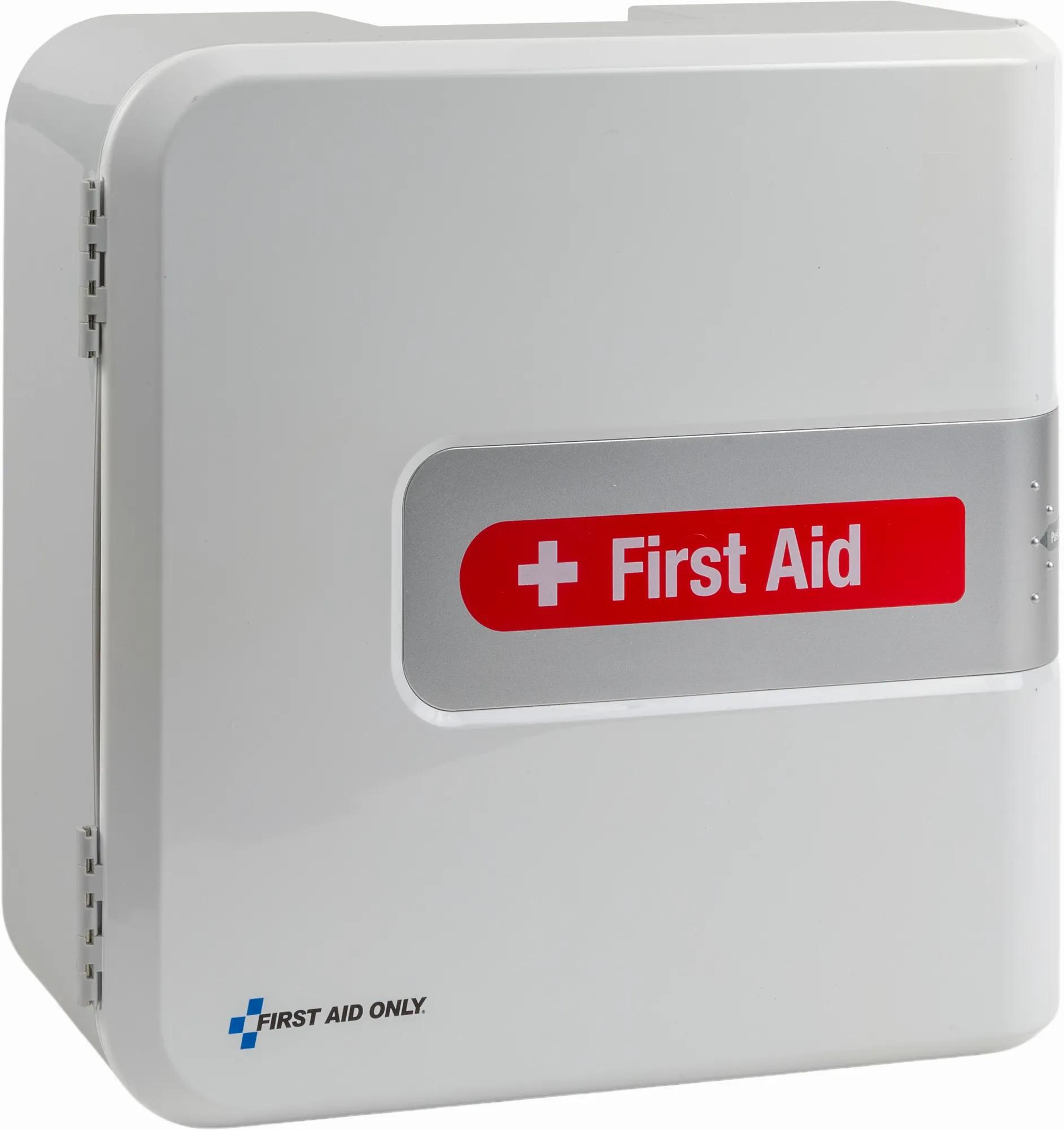 50 Unit Class A First Aid Kit with Plastic Cabinet