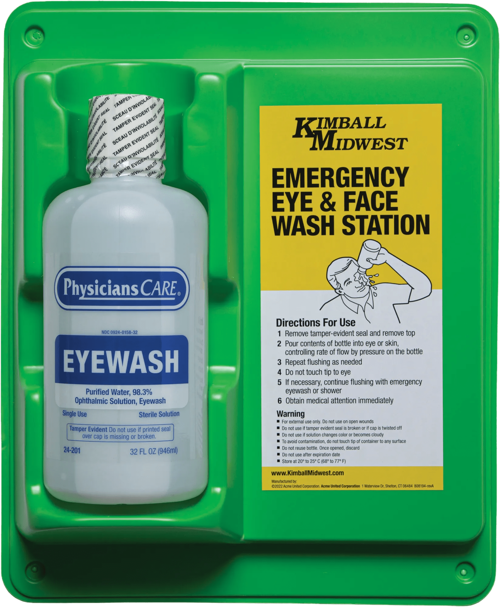 Eyewash Station w/ (1) 32 oz. Bottle of Solution