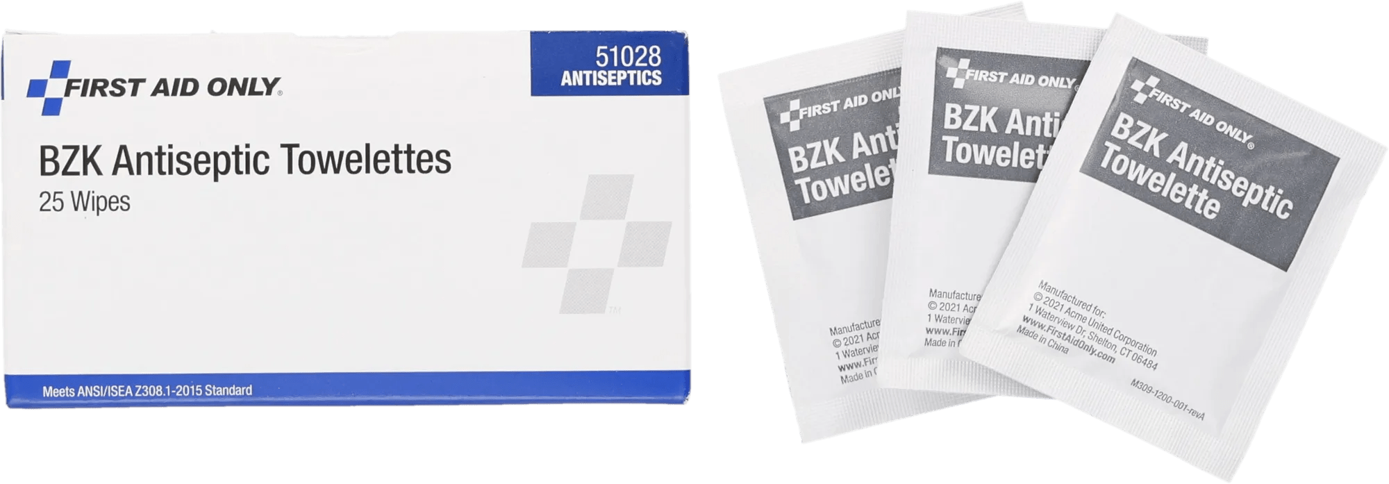 BZK Antiseptic Towelettes - 25 Pack