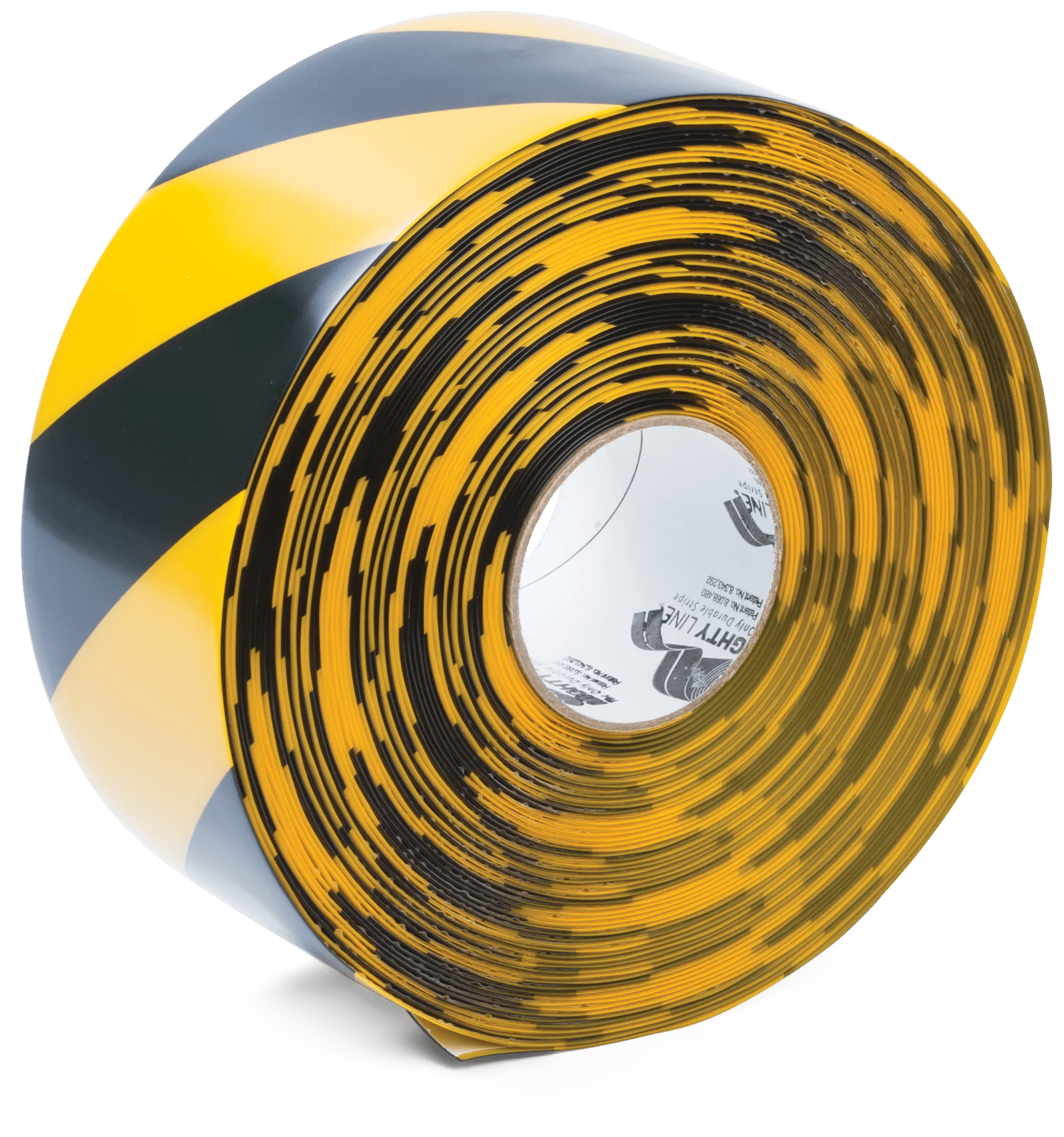4" x 100' Heavy Duty PVC Black & Yellow Floor Tape