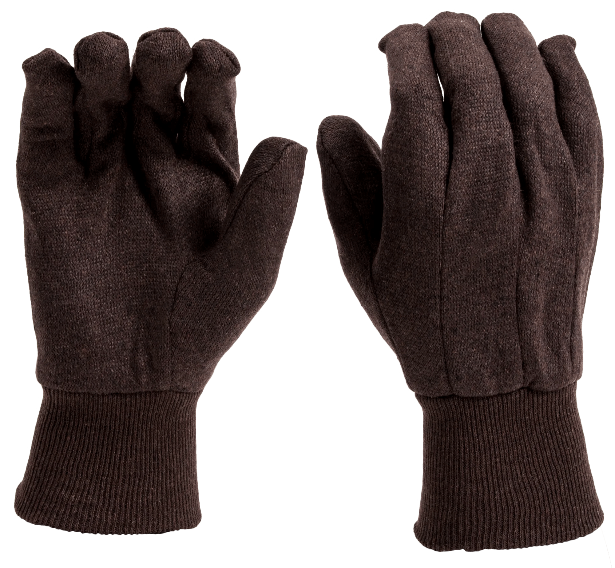 Brown Jersey Gloves - 9oz Glove - One Size