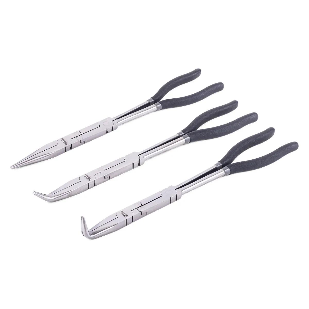 3 Piece Extended Reach Needle Nose Plier Set
