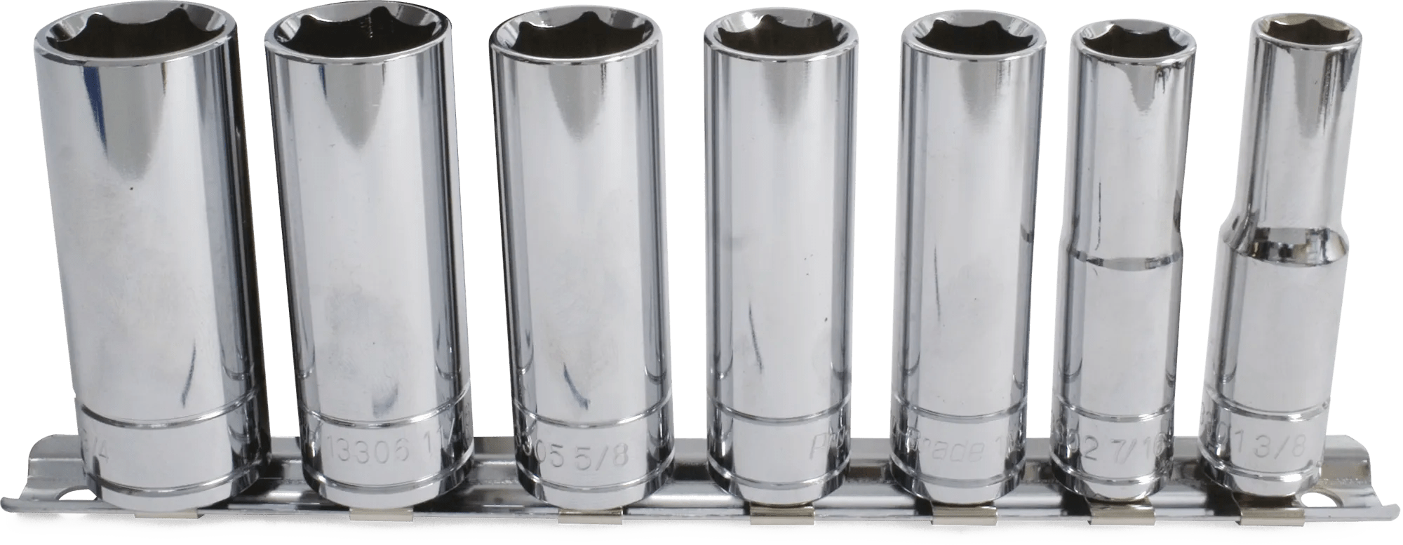 7 Piece (3/8" - 3/4") 3/8" Drive Deep Socket Set