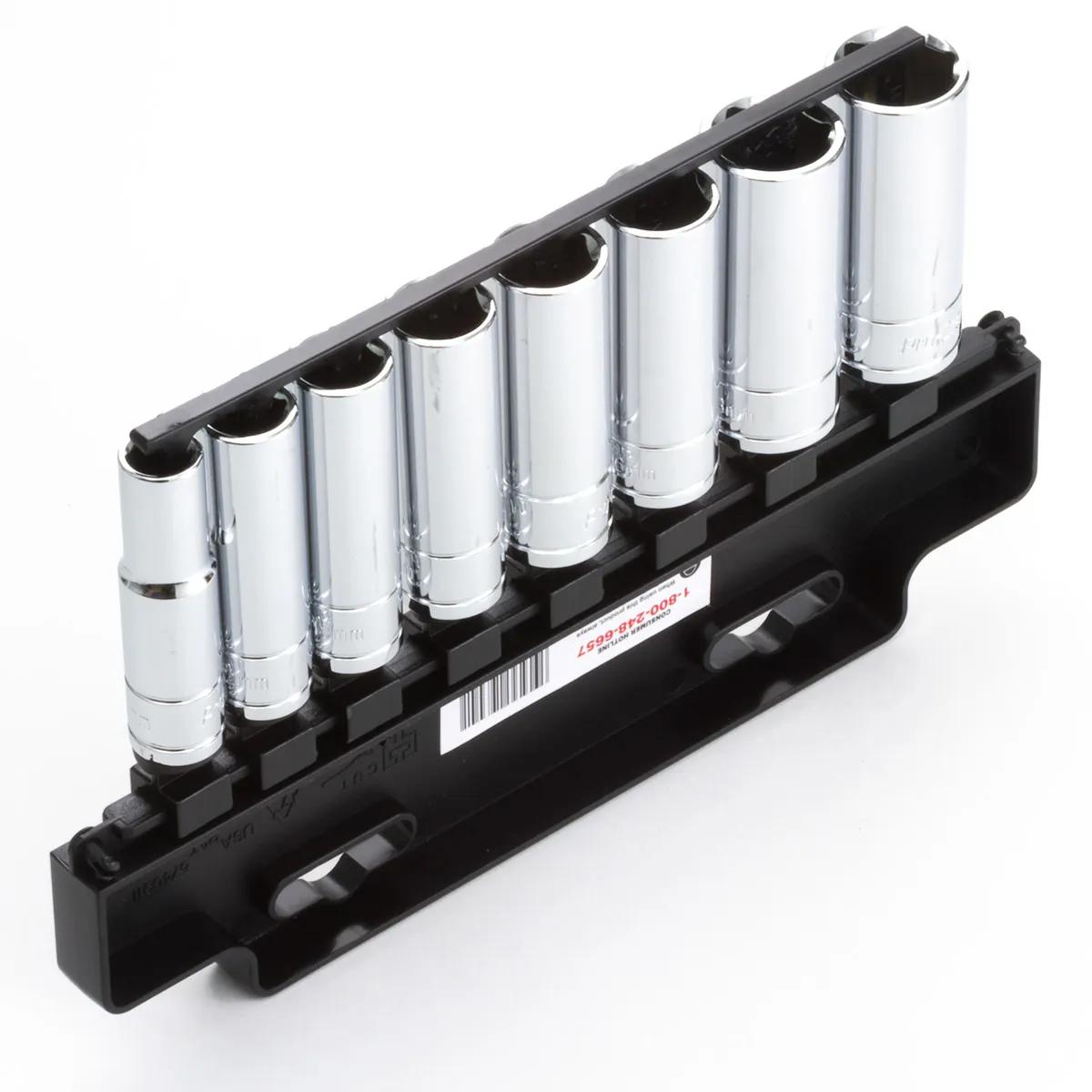 8 Piece (M10 - M19) 3/8" Drive Metric Deep Socket Set