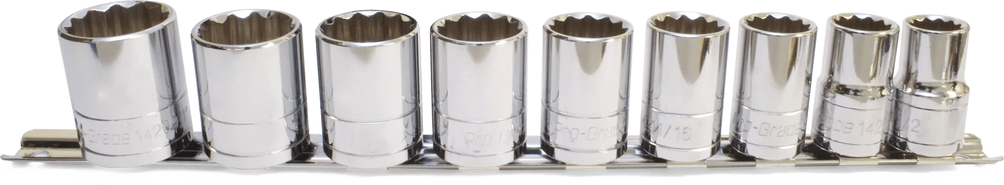 9 Piece (1/2" - 1") 1/2" Drive Standard Socket Set