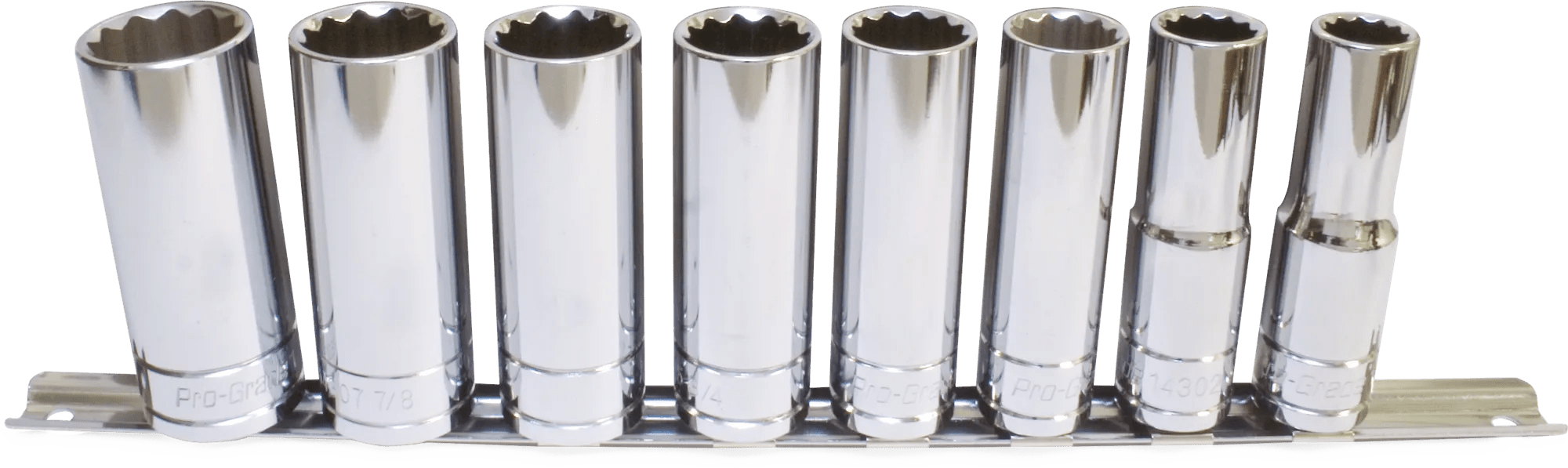 8 Piece (1/2" - 15/16") 1/2" Drive Deep Socket Set