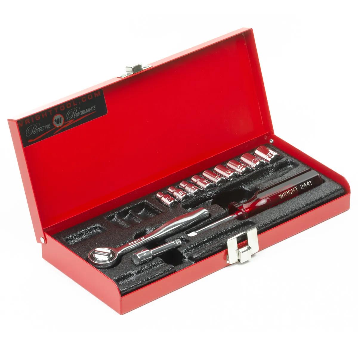Wright Tool 12 Piece (3/16" - 1/2") 1/4" Drive Socket Set
