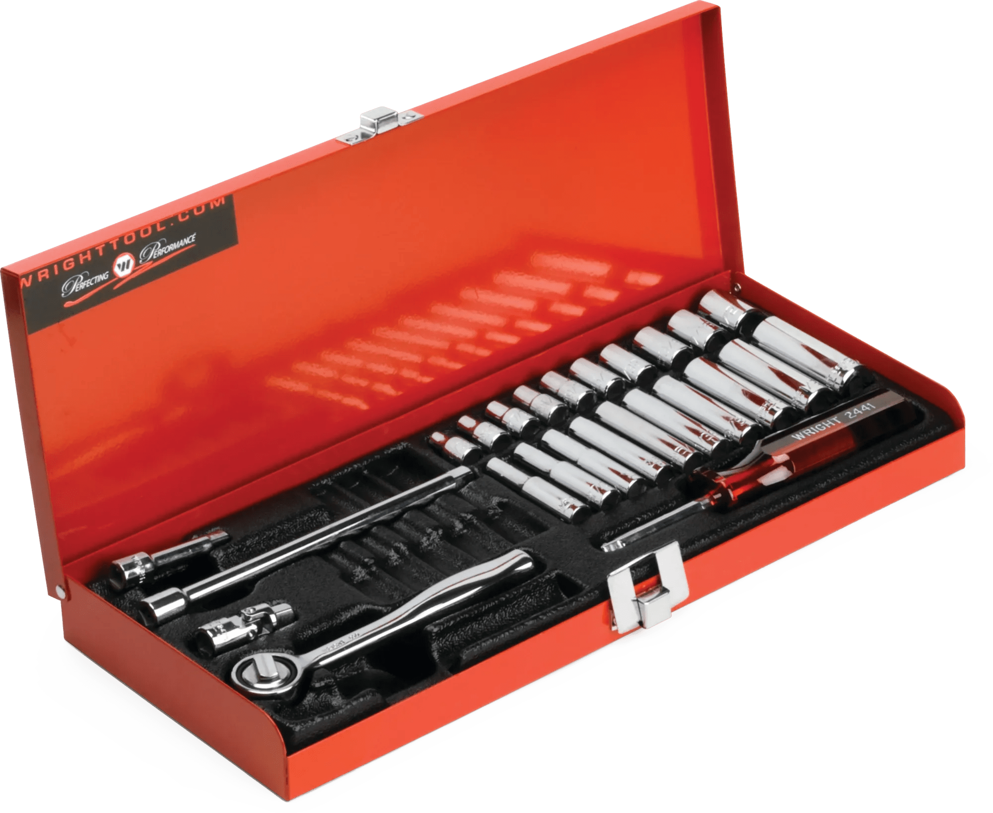 Wright Tool 25 Piece (5/32" - 1/2" Standard & 3/16" - 1/2" Deep) 1/4" Drive Standard & Deep Socket Set