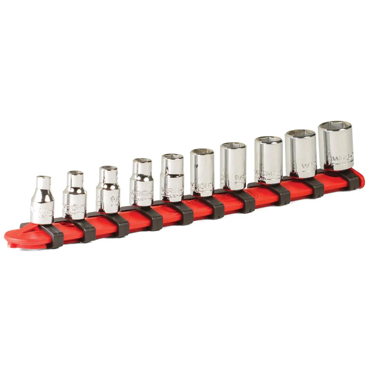 Wright Tool 10 Piece (5/32" - 1/2") 1/4" Drive Standard Socket Set