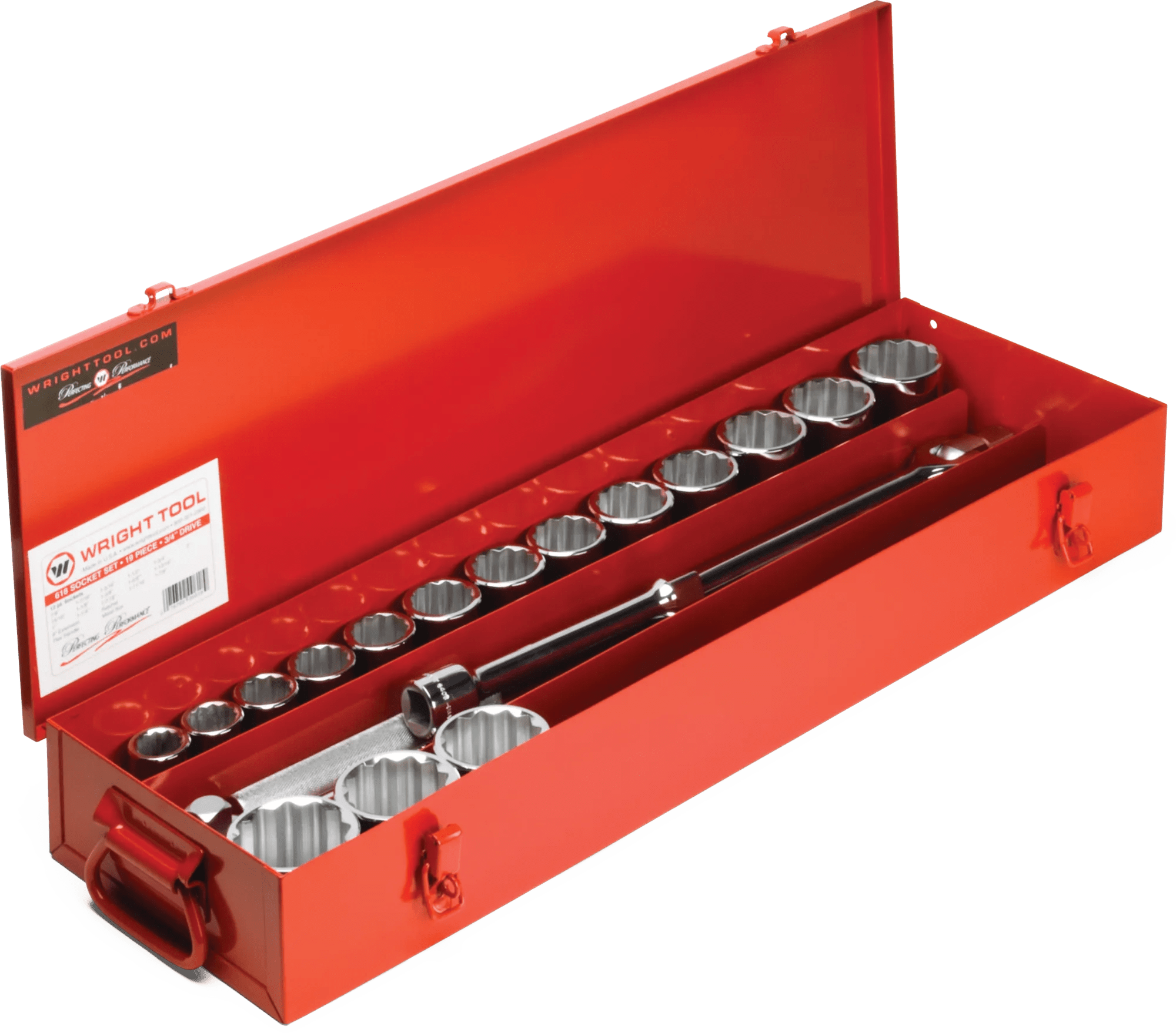 19 Piece (7/8" - 2") 3/4" Drive Standard 12 Point Socket Set