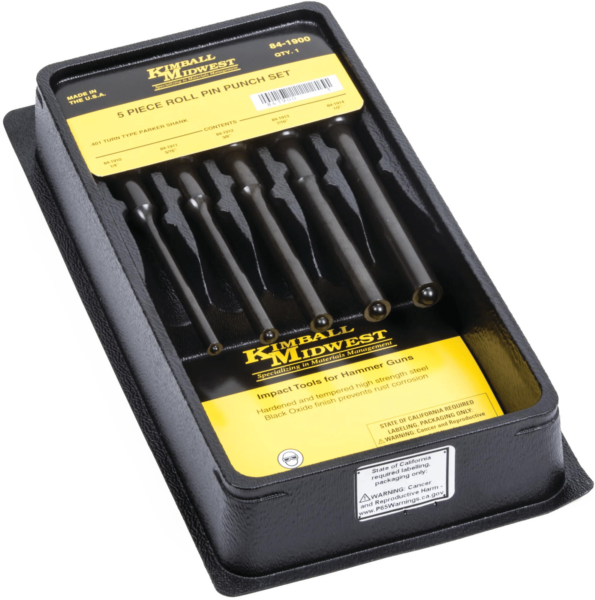 5 Piece Roll Pin Hammer Gun Tool Set
