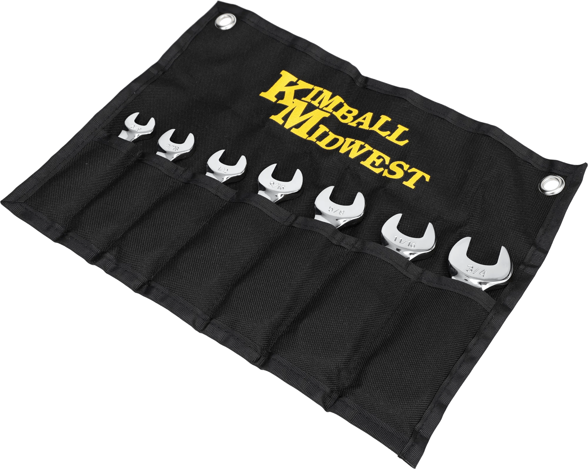 7 Piece (3/8" - 3/4") Fractional Flex Head Stubby Combination Wrench Set