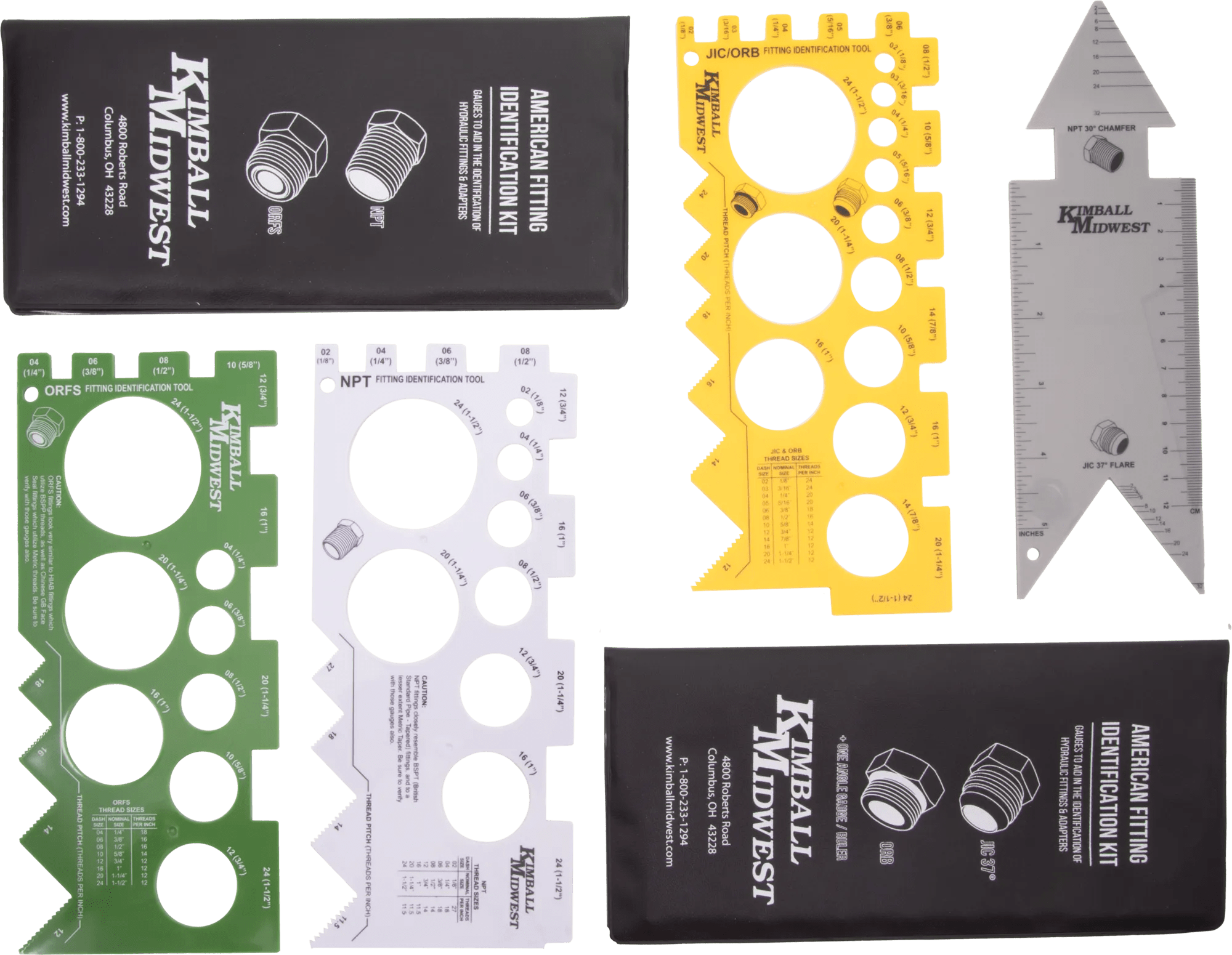 JIC, NPT, ORB, ORFS Thread Gauge Kit