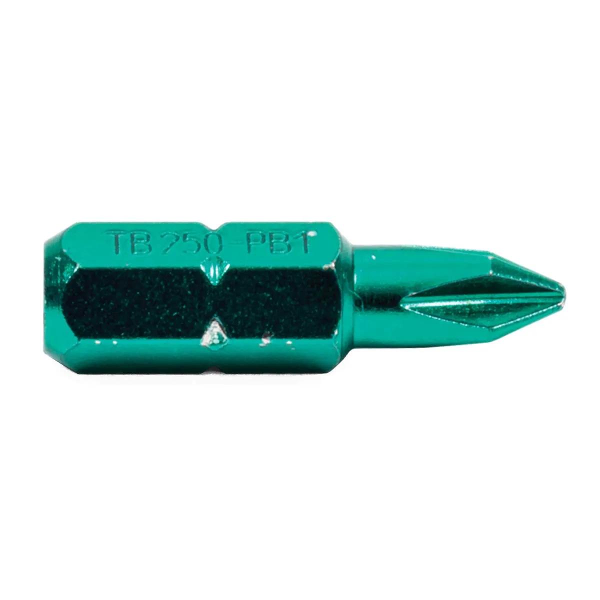 #1 x 1" Green Phillips Insert Bit - 2 Pack