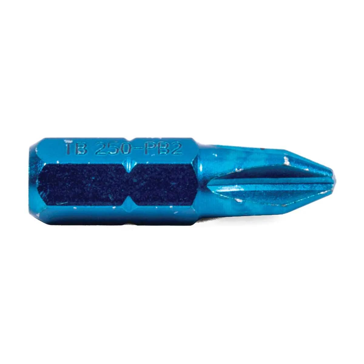 #2 x 1" Blue Phillips Insert Bit - 2 Pack