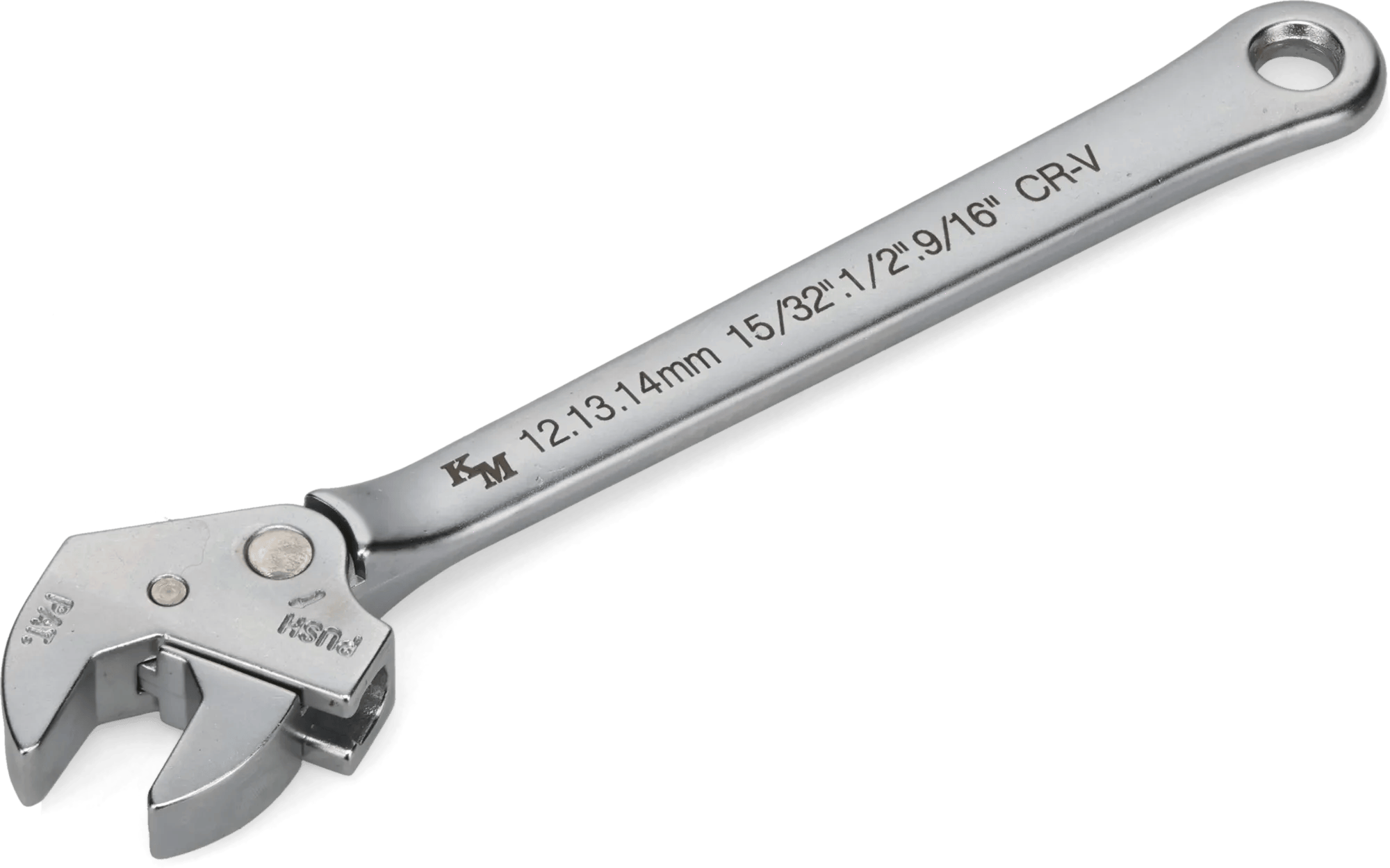 Self-Adjusting Ratcheting Open End Wrench (15/32" - 9/16", M12 - M14)