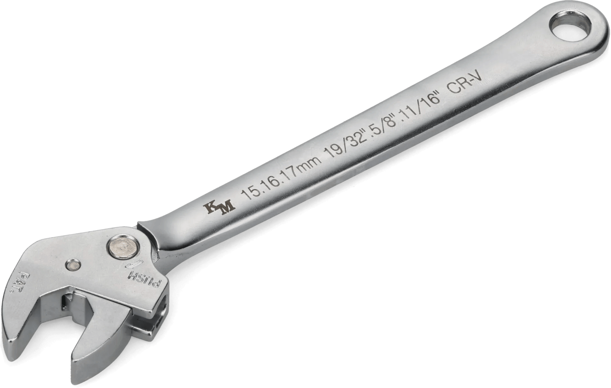 Self-Adjusting Ratcheting Open End Wrench (19/32" - 11/16", M15 - M17)