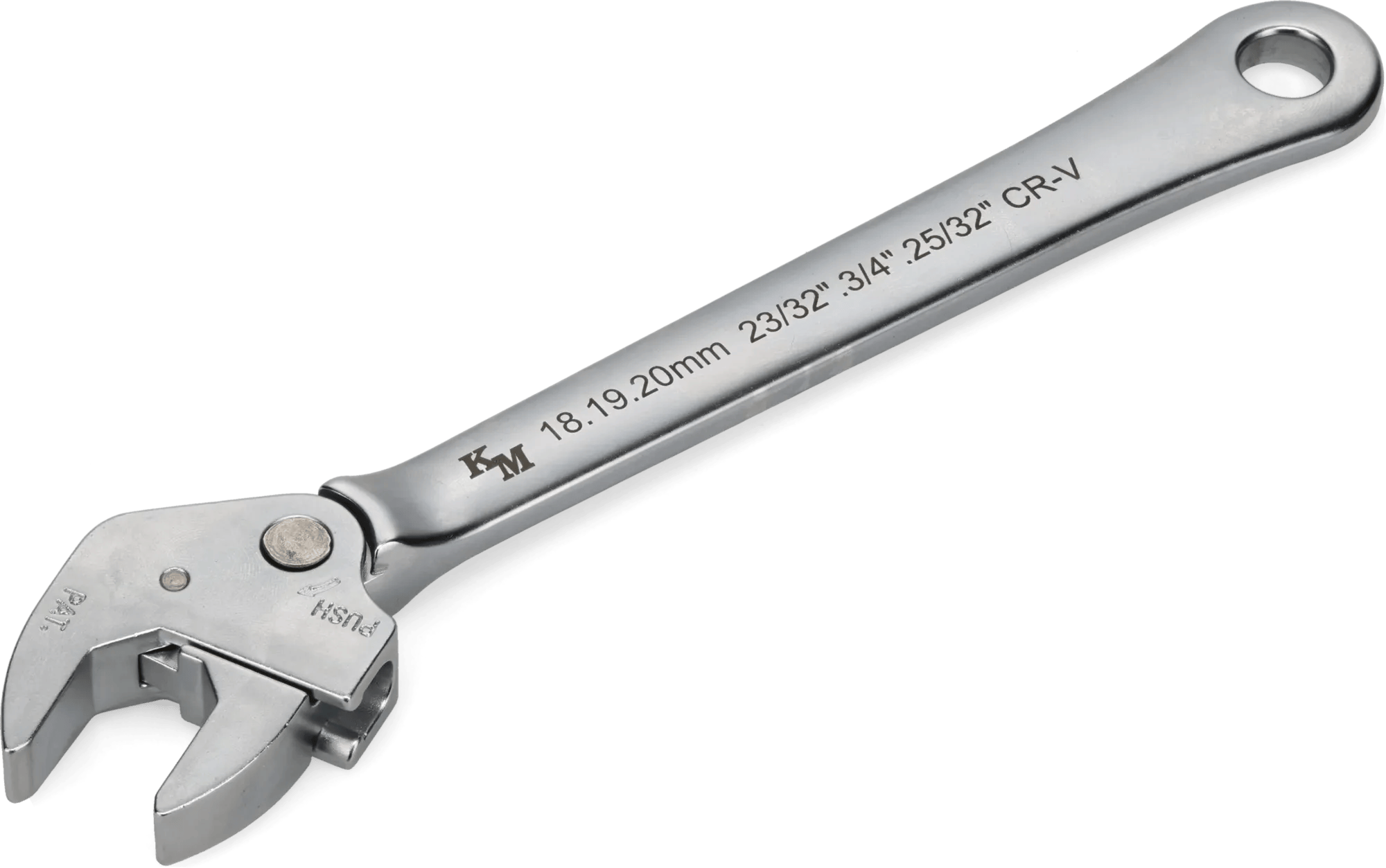 Self-Adjusting Ratcheting Open End Wrench (23/32" - 25/32", M18 - M20)