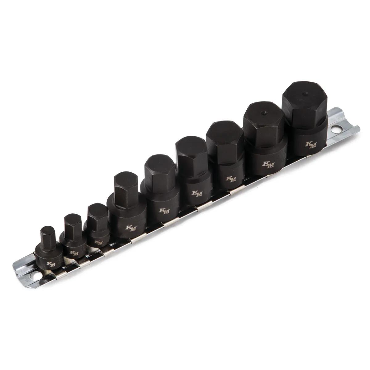 9 Piece (M6 - M19) Metric Low Profile Hex Bit Impact Socket Set