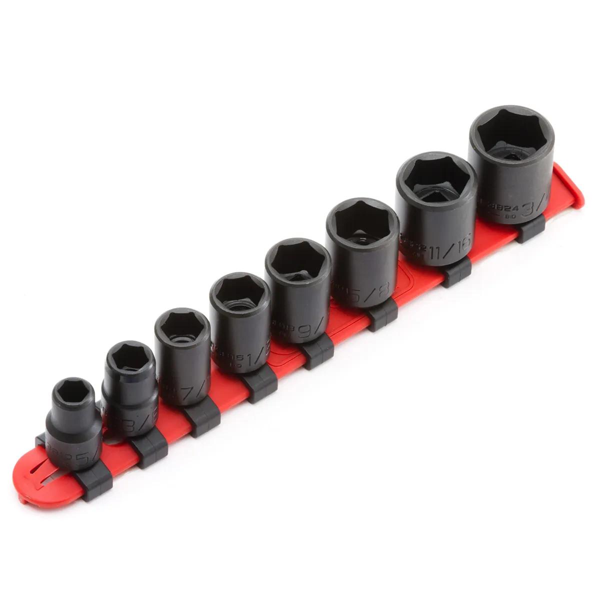 Wright Tool 8 Piece (5/16" - 3/4") 3/8" Standard 6 Point Impact Drive Socket Set