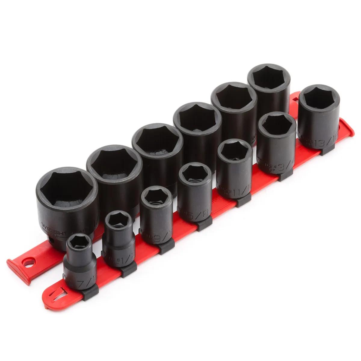 Wright Tool 13 Piece (7/16" - 1-1/4") 1/2" Standard 6 Point Impact Drive Socket Set