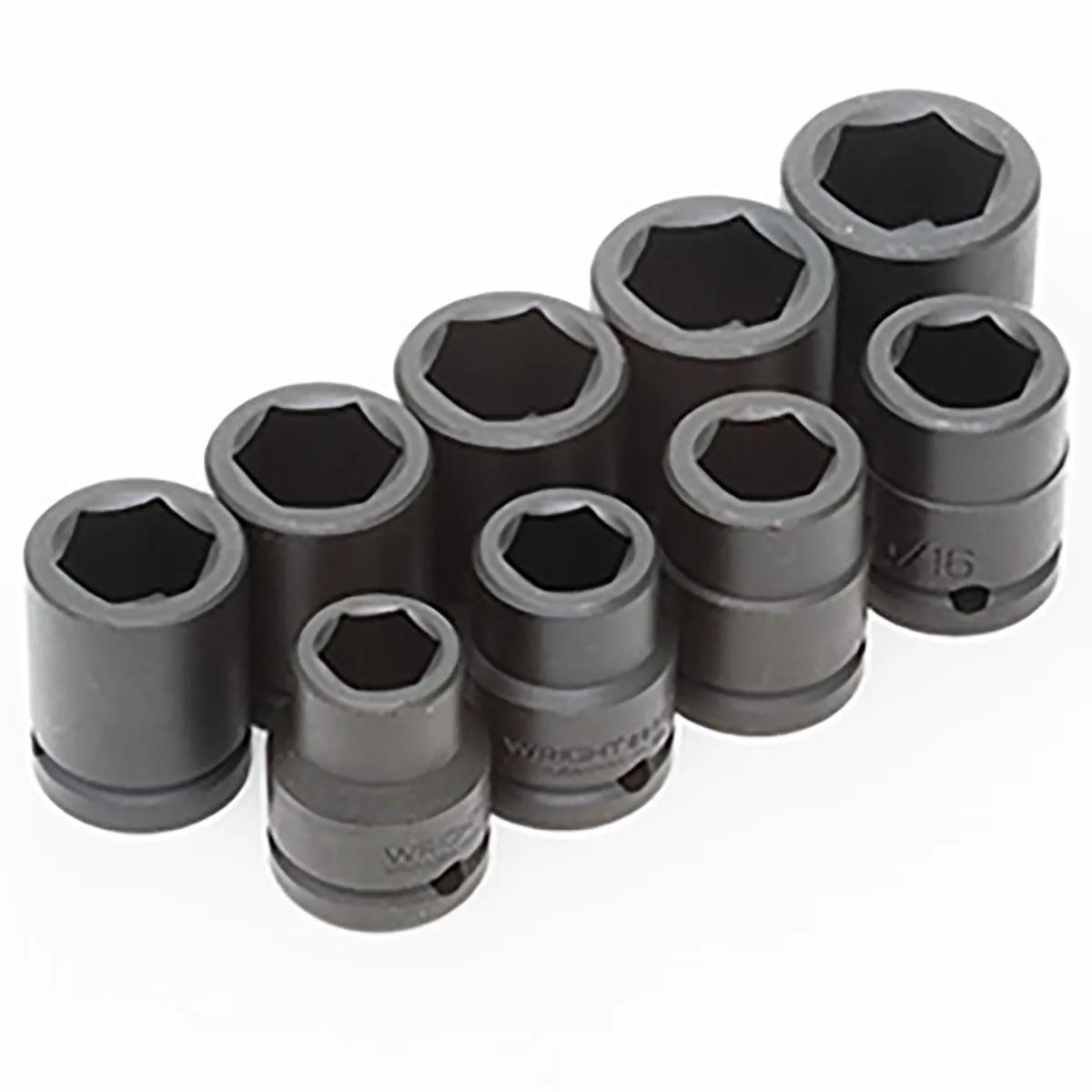Wright Tool 19 Piece (M17 - M41) 3/4" Standard 6 Point Metric Impact Drive Socket Set