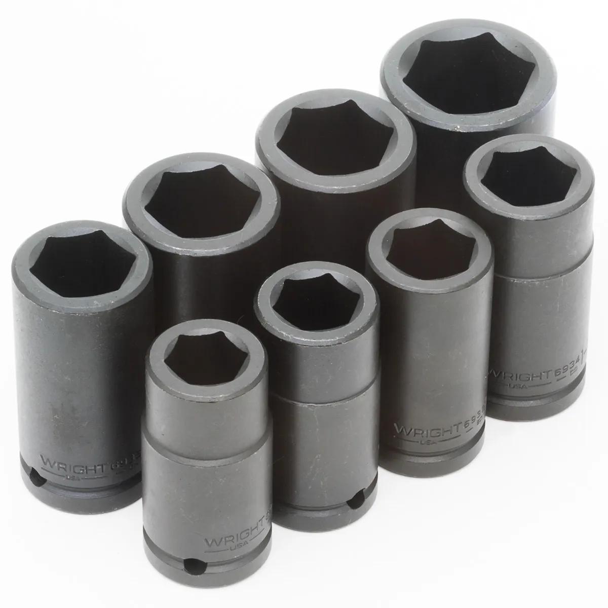 Wright Tool 14 Piece (M19 - M41) 3/4" Deep 6 Point Metric Impact Drive Socket Set