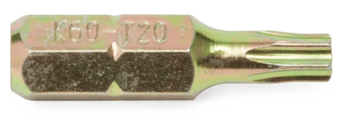 T25 (No.10) x 1" Star Drive Cryo-Gen Insert Bit - 2 Pack