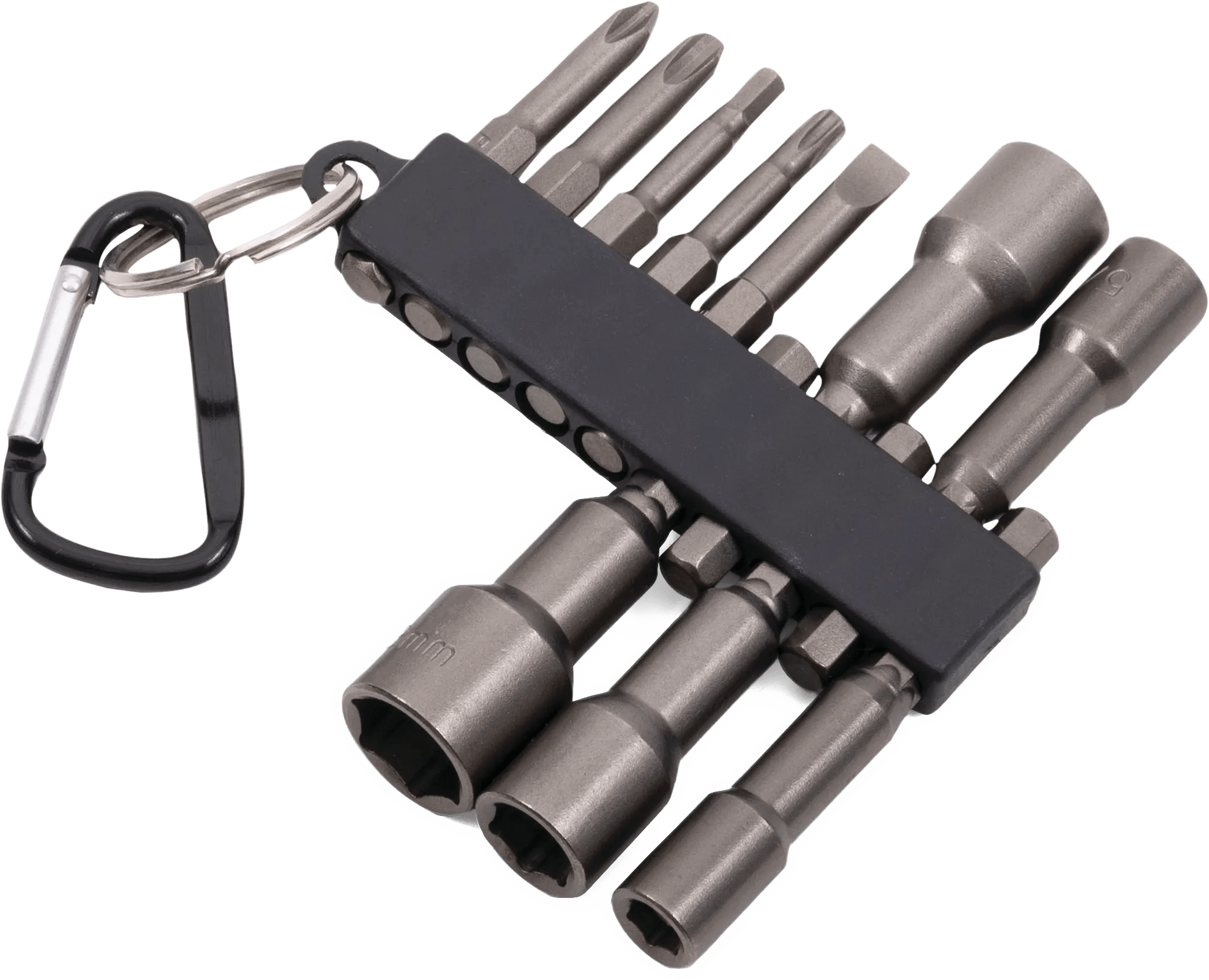 10 Piece Bit and Nutsetter Carabiner Set