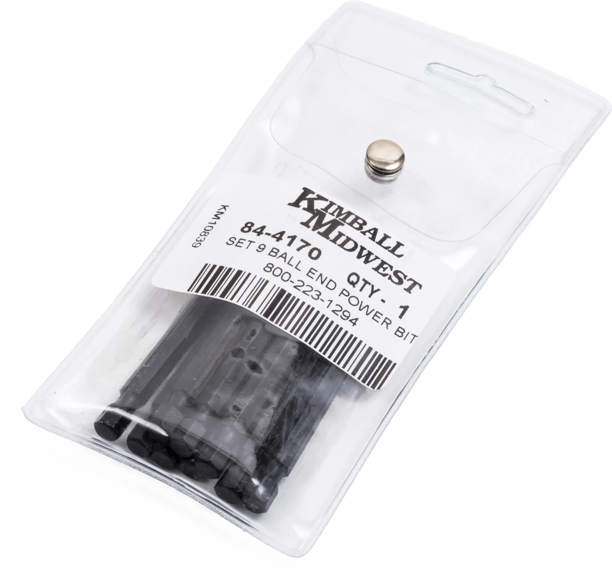 9 Piece (%/64" - 1/4") Ball End Power Insert Bit SAE Set