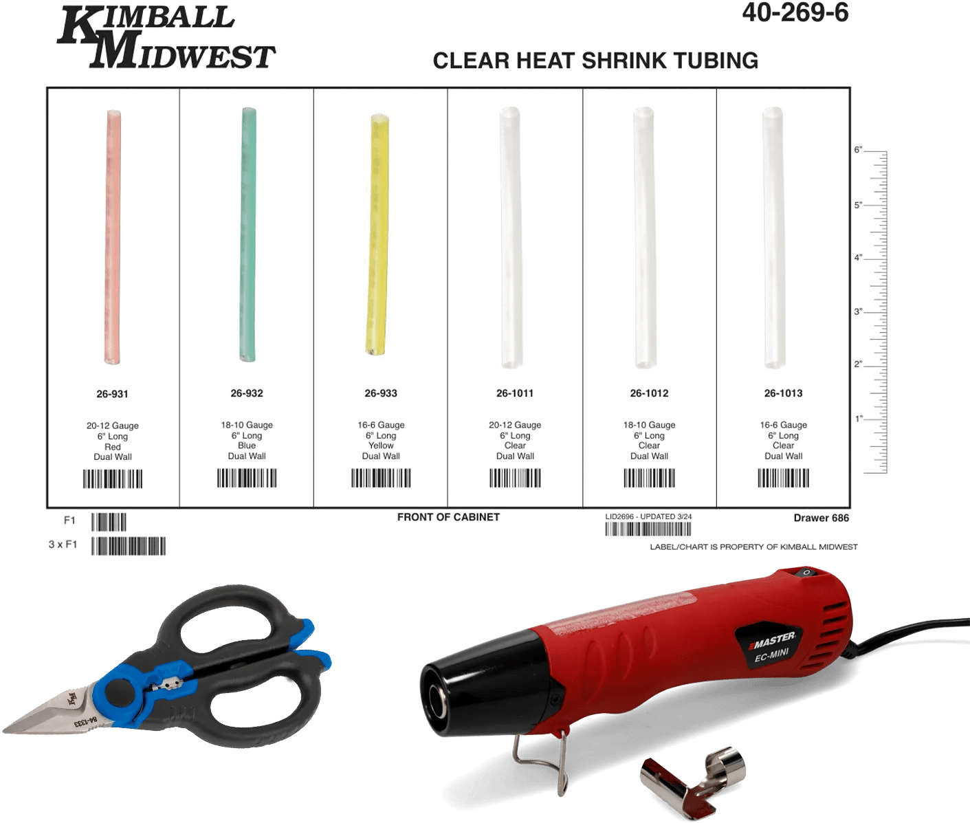 Mini Heat Gun & Clear Heat Shrink Tubing Bundle