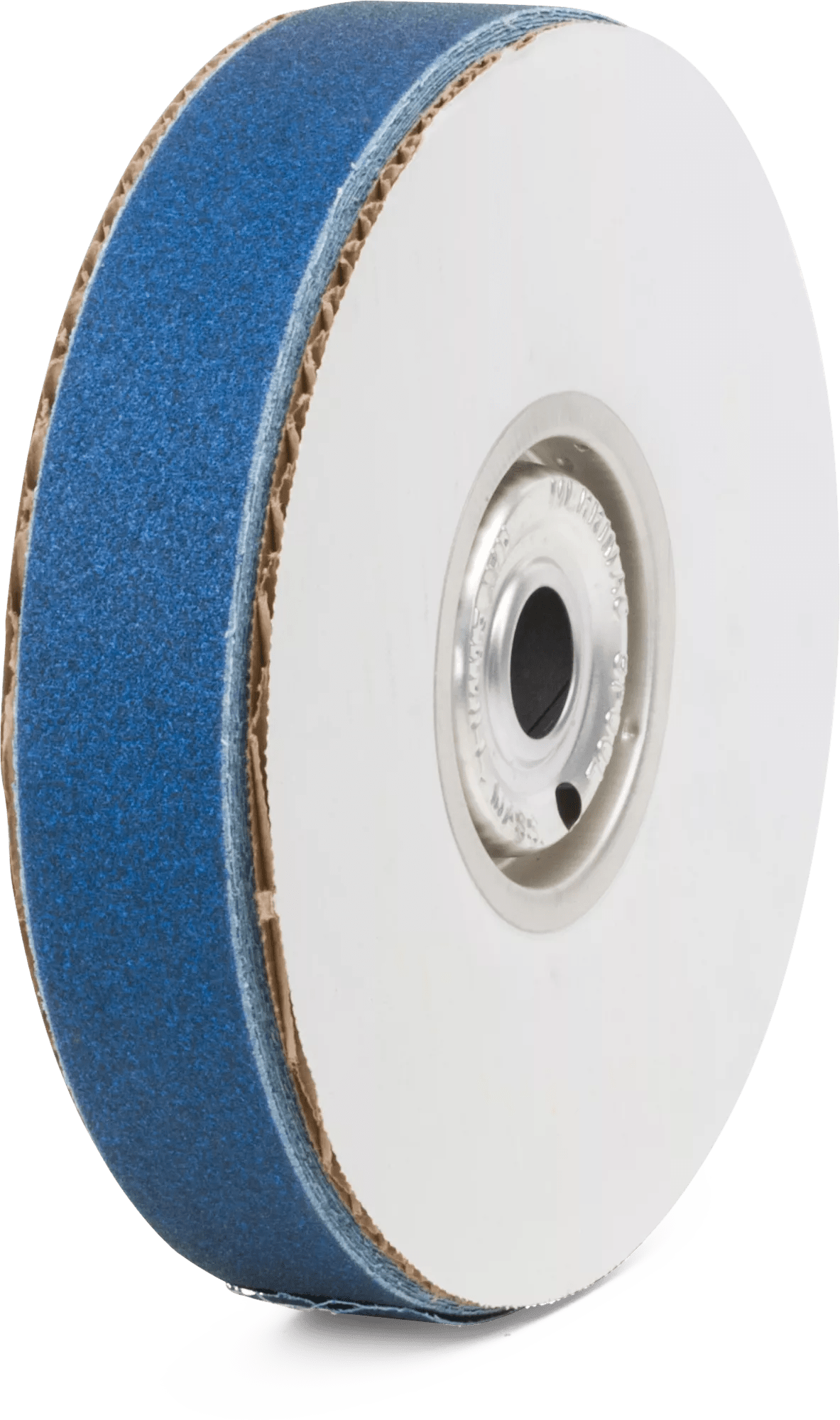 320J Grit 1-1/2" x 25 yd Blue Waterproof Aluminum Oxide Abrasive Cloth Roll